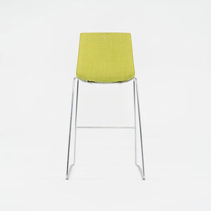 2010s Lievore Altherr Molina for Arper Catifa 46 Upholstered Bar Stool in Green Fabric 3x Available