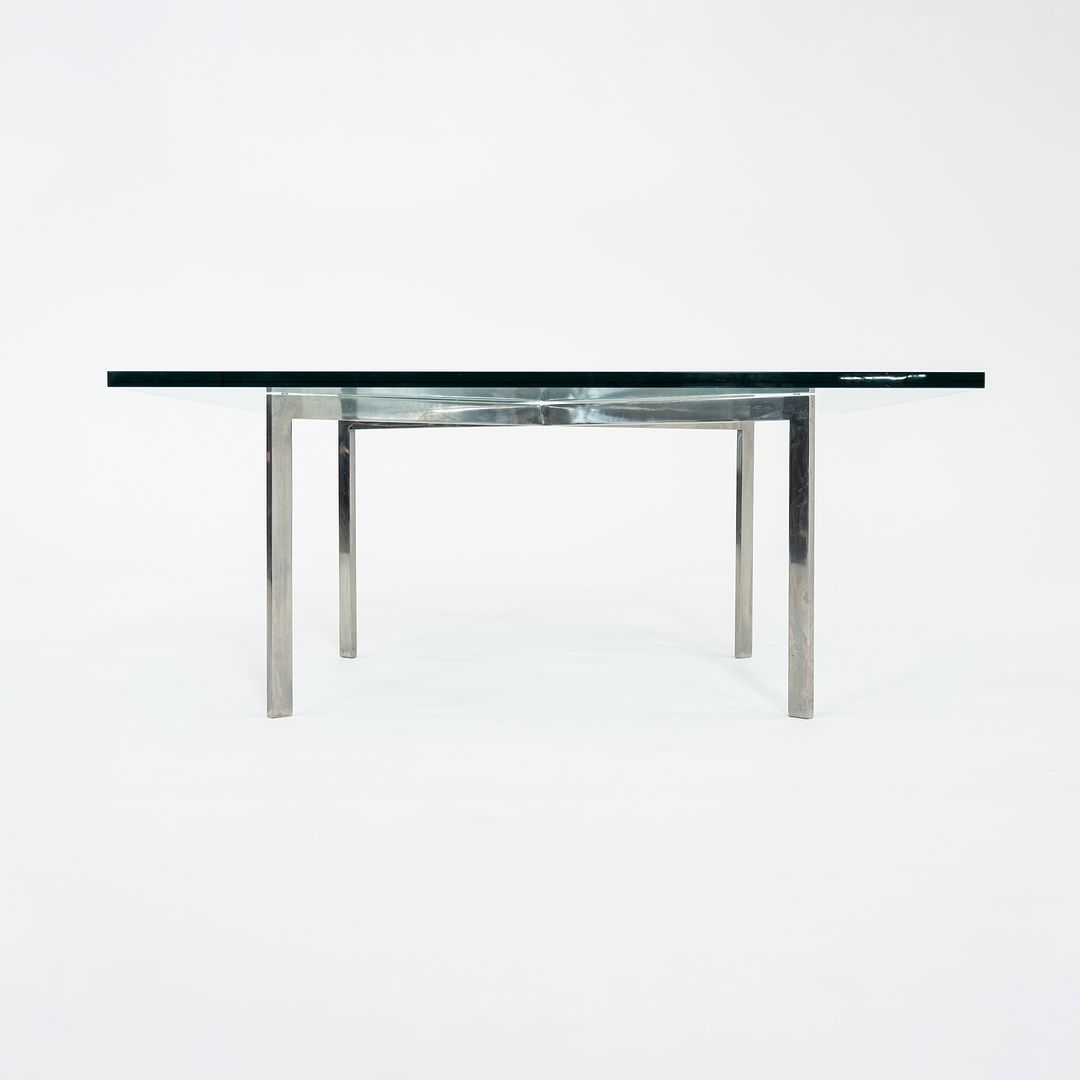 1960s Barcelona Coffee Table by Mies van der Rohe for Knoll & Treitel Gratz in Stainless and Glass 2x Available