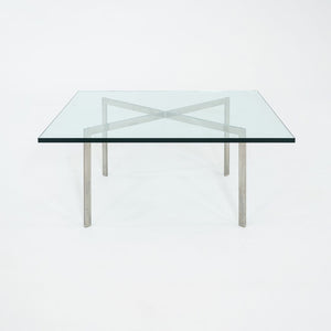 1960s Barcelona Coffee Table by Mies van der Rohe for Knoll in Glass and Stainless Steel