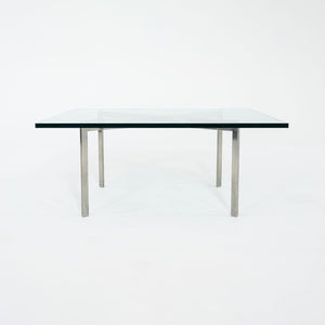 1960s Barcelona Coffee Table by Mies van der Rohe for Knoll in Glass and Stainless Steel