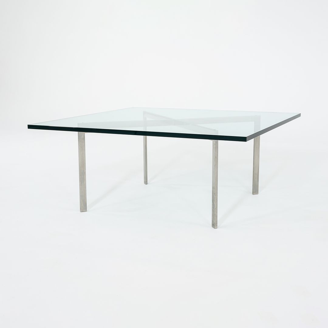 1960s Barcelona Coffee Table by Mies van der Rohe for Knoll & Treitel Gratz in Stainless and Glass 2x Available