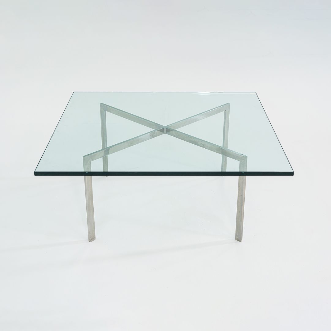 1960s Barcelona Coffee Table by Mies van der Rohe for Knoll & Treitel Gratz in Stainless and Glass 2x Available