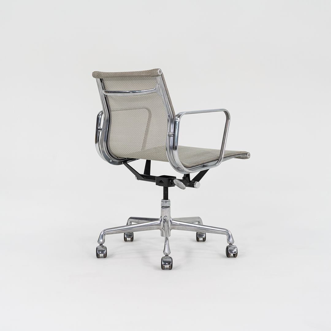 2015 Aluminum Group Management Chair, Model EA335 by Ray and Charles Eames for Herman Miller Aluminum, PVC Mesh, Rubber, Steel, Plastic