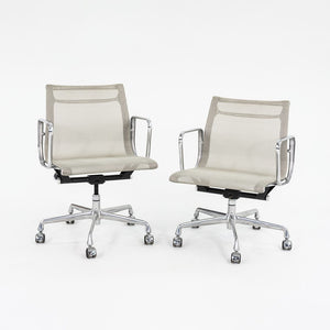 2015 Aluminum Group Management Chair, Model EA335 by Ray and Charles Eames for Herman Miller Aluminum, PVC Mesh, Rubber, Steel, Plastic