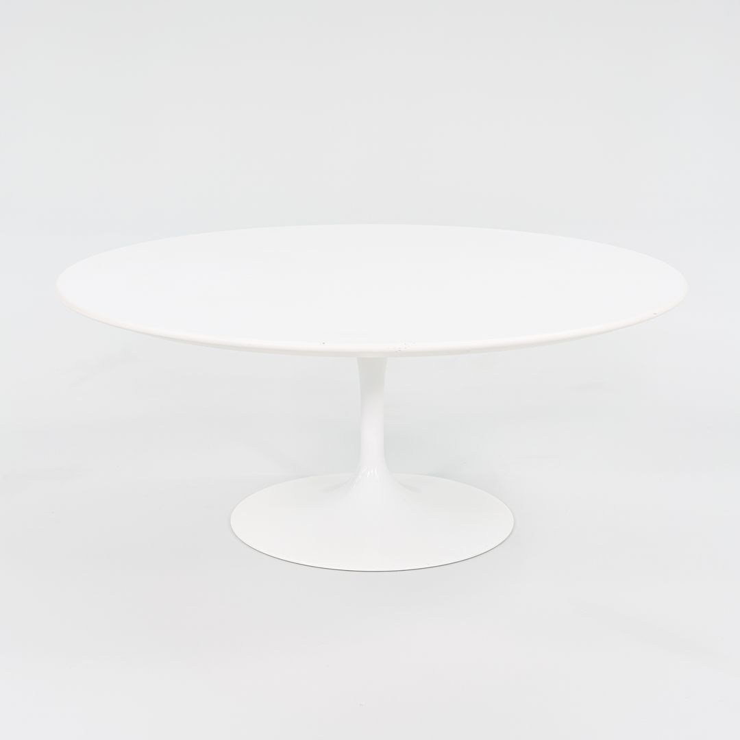 2016 Tulip Pedestal Coffee Table, Model 162TR by Eero Saarinen for Knoll in White Laminate 2x Available