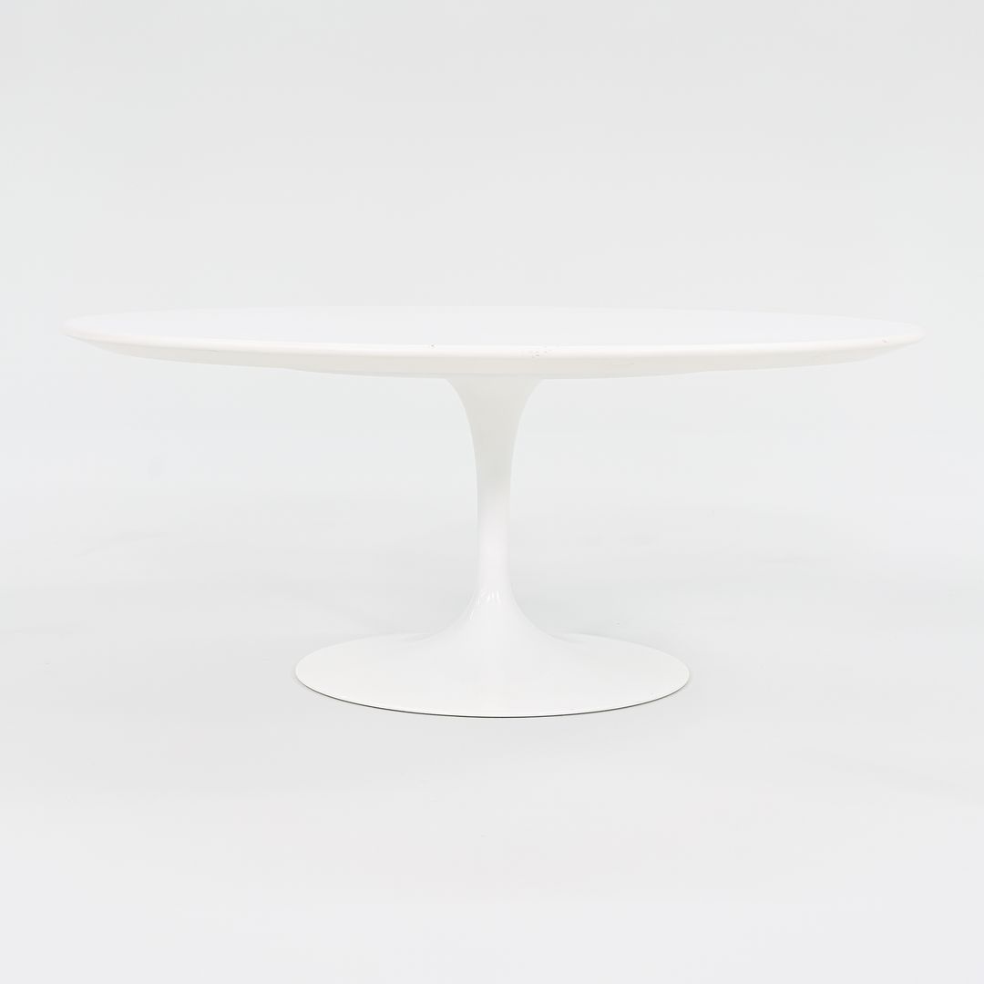 2016 Tulip Pedestal Coffee Table, Model 162TR by Eero Saarinen for Knoll in White Laminate 2x Available