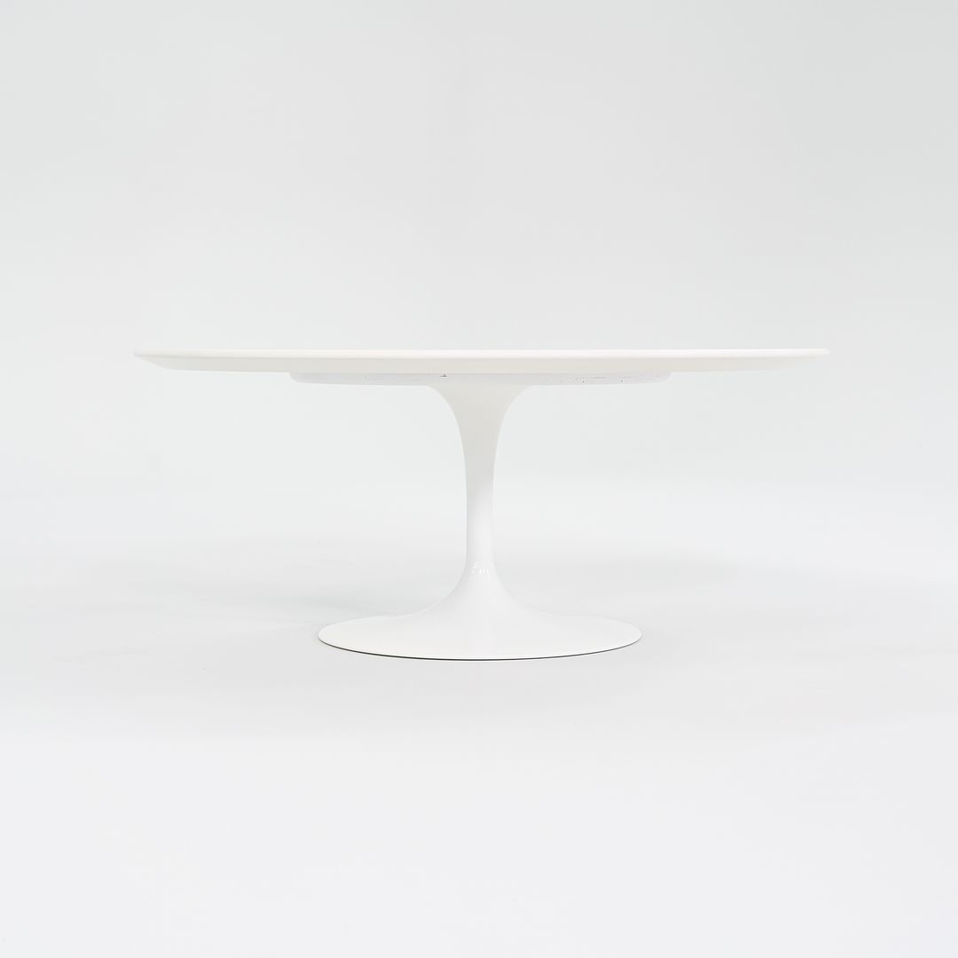 2016 Tulip Pedestal Coffee Table, Model 162TR by Eero Saarinen for Knoll in White Laminate 2x Available