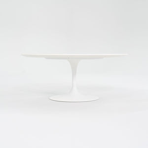 2016 Tulip Pedestal Coffee Table, Model 162TR by Eero Saarinen for Knoll in White Laminate 2x Available