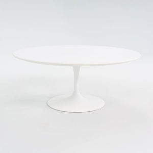 2016 Tulip Pedestal Coffee Table, Model 162TR by Eero Saarinen for Knoll in White Laminate 2x Available