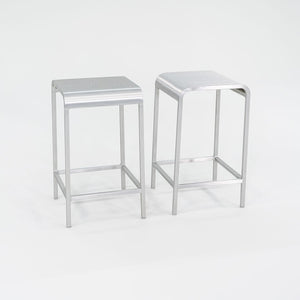 C. 2022 Mint 20-06 Counter Stools by Norman Foster for Emeco in Brushed Aluminum 5x Available