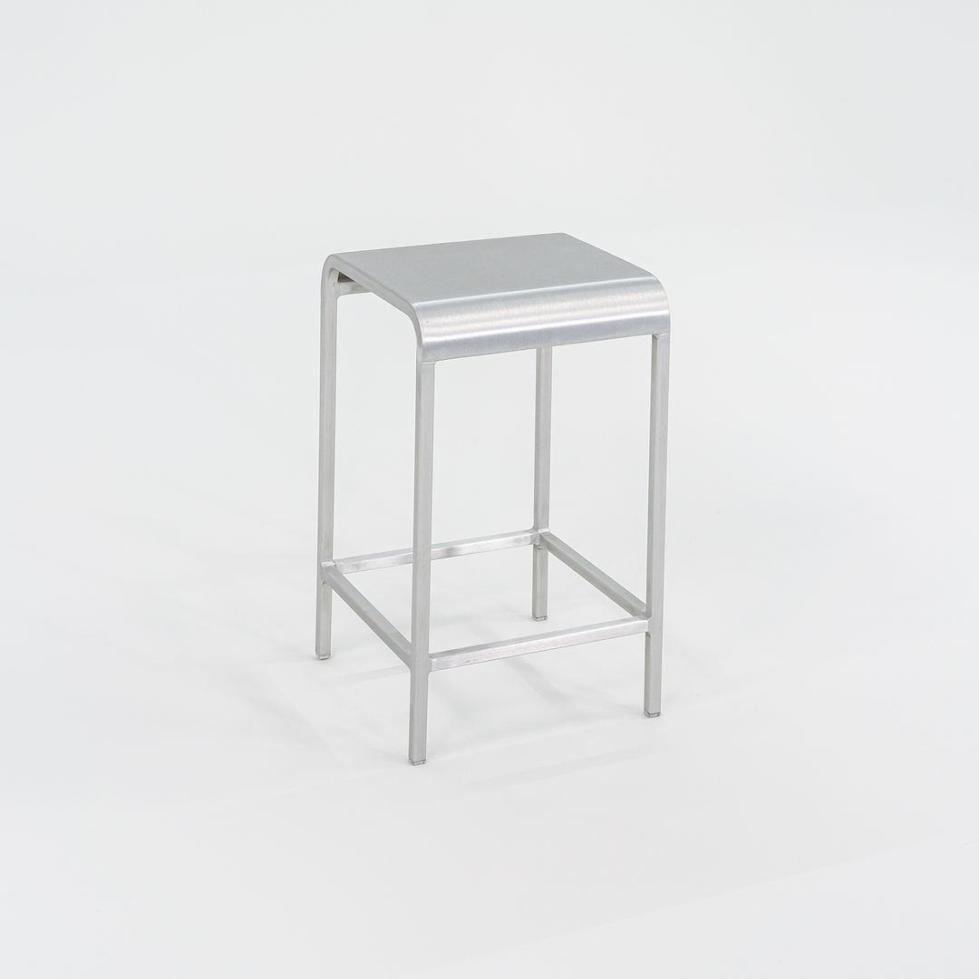 C. 2022 Mint 20-06 Counter Stools by Norman Foster for Emeco in Brushed Aluminum 5x Available