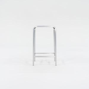 C. 2022 Mint 20-06 Counter Stools by Norman Foster for Emeco in Brushed Aluminum 5x Available