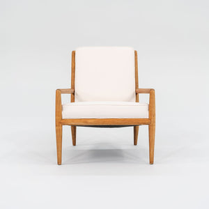 1950s T.H. Robsjohn Gibbings for Widdicomb Lounge Chair in New White Fabric