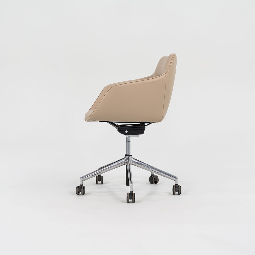 C. 2019 Jehs + Laub for Davis Pnuematic Sachet Conference / Desk Chairs in Tan Leather 5x Available