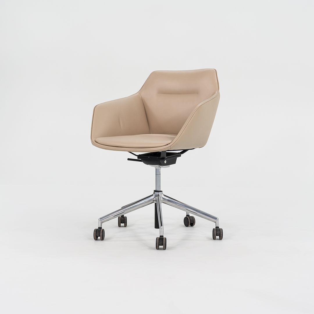 C. 2019 Jehs + Laub for Davis Pnuematic Sachet Conference / Desk Chairs in Tan Leather 5x Available