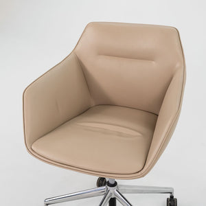 C. 2019 Jehs + Laub for Davis Pnuematic Sachet Conference / Desk Chairs in Tan Leather 5x Available