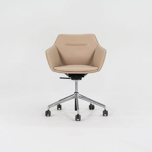 C. 2019 Jehs + Laub for Davis Pnuematic Sachet Conference / Desk Chairs in Tan Leather 5x Available