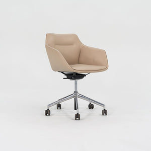 C. 2019 Jehs + Laub for Davis Pnuematic Sachet Conference / Desk Chairs in Tan Leather 5x Available