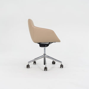 C. 2019 Jehs + Laub for Davis Pnuematic Sachet Conference / Desk Chairs in Tan Leather 5x Available