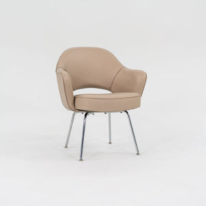 2021 Saarinen Executive Arm Chair, Model 71A by Eero Saarinen for Knoll in Tan Leather, 5x Available