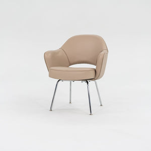 2021 Saarinen Executive Arm Chair, Model 71A by Eero Saarinen for Knoll in Tan Leather, 5x Available