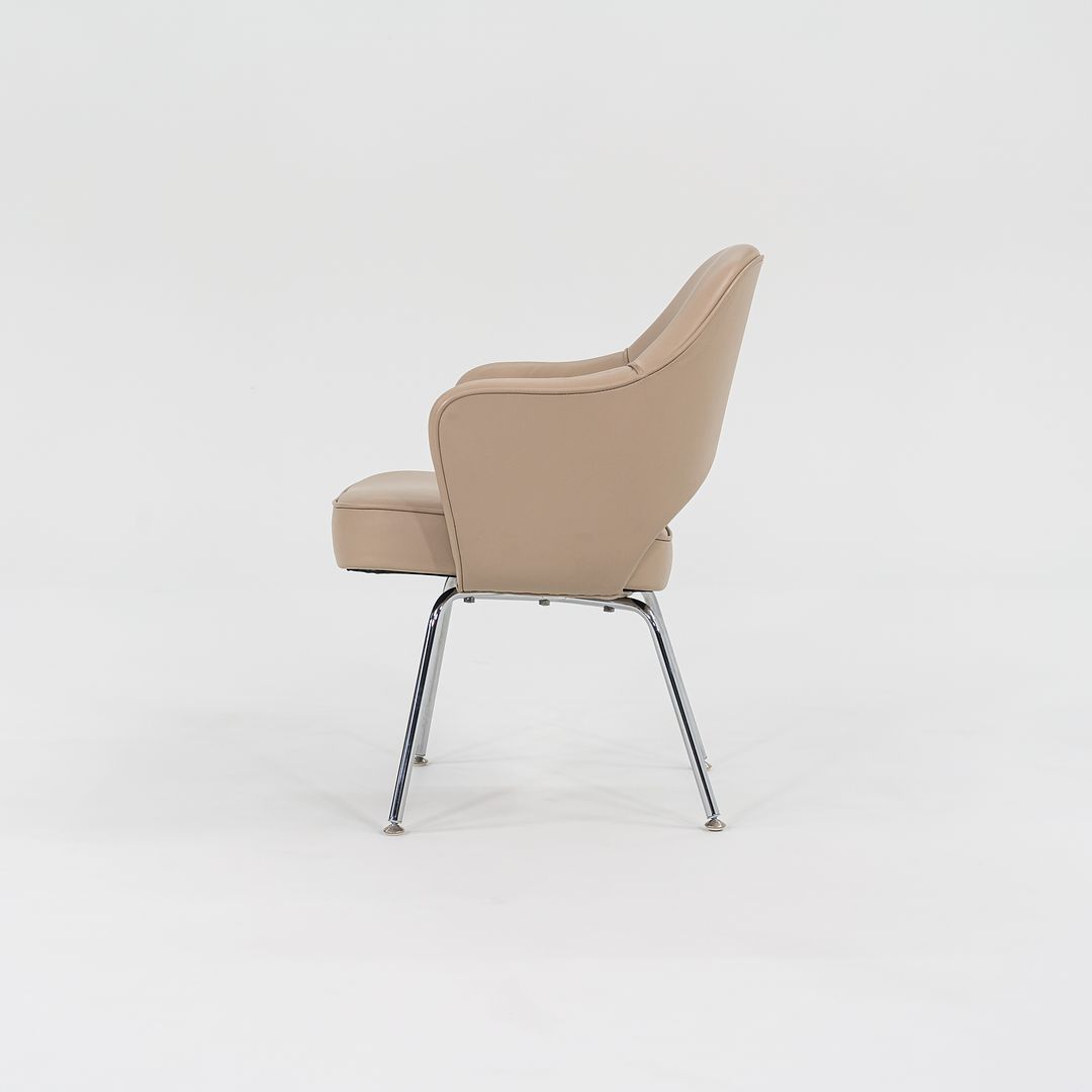 2021 Saarinen Executive Arm Chair, Model 71A by Eero Saarinen for Knoll in Tan Leather, 5x Available