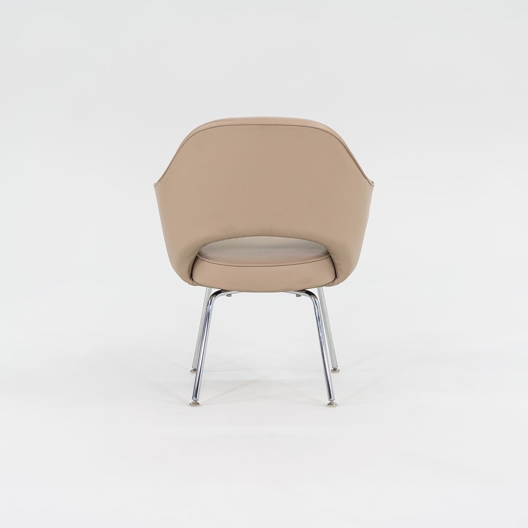 2021 Saarinen Executive Arm Chair, Model 71A by Eero Saarinen for Knoll in Tan Leather, 5x Available