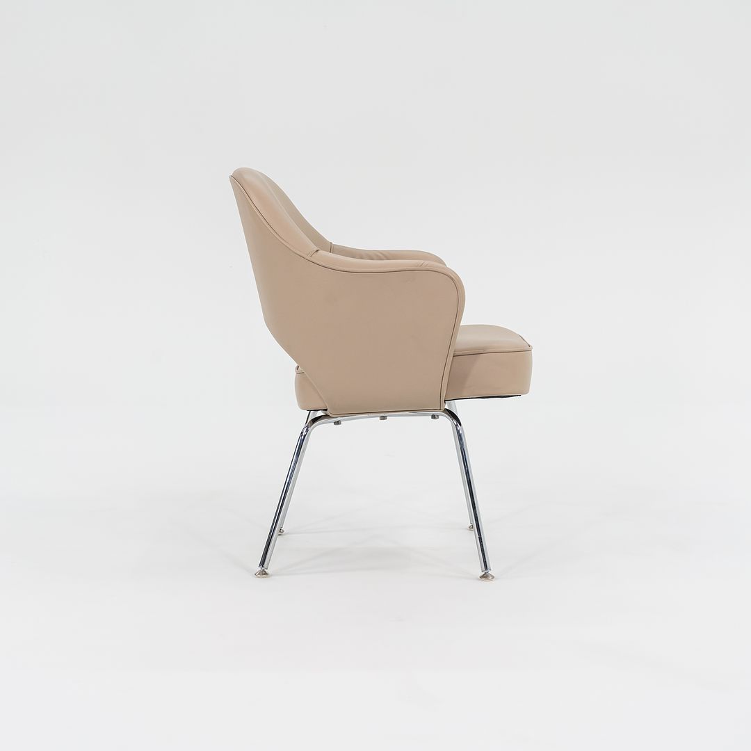 2021 Saarinen Executive Arm Chair, Model 71A by Eero Saarinen for Knoll in Tan Leather, 5x Available