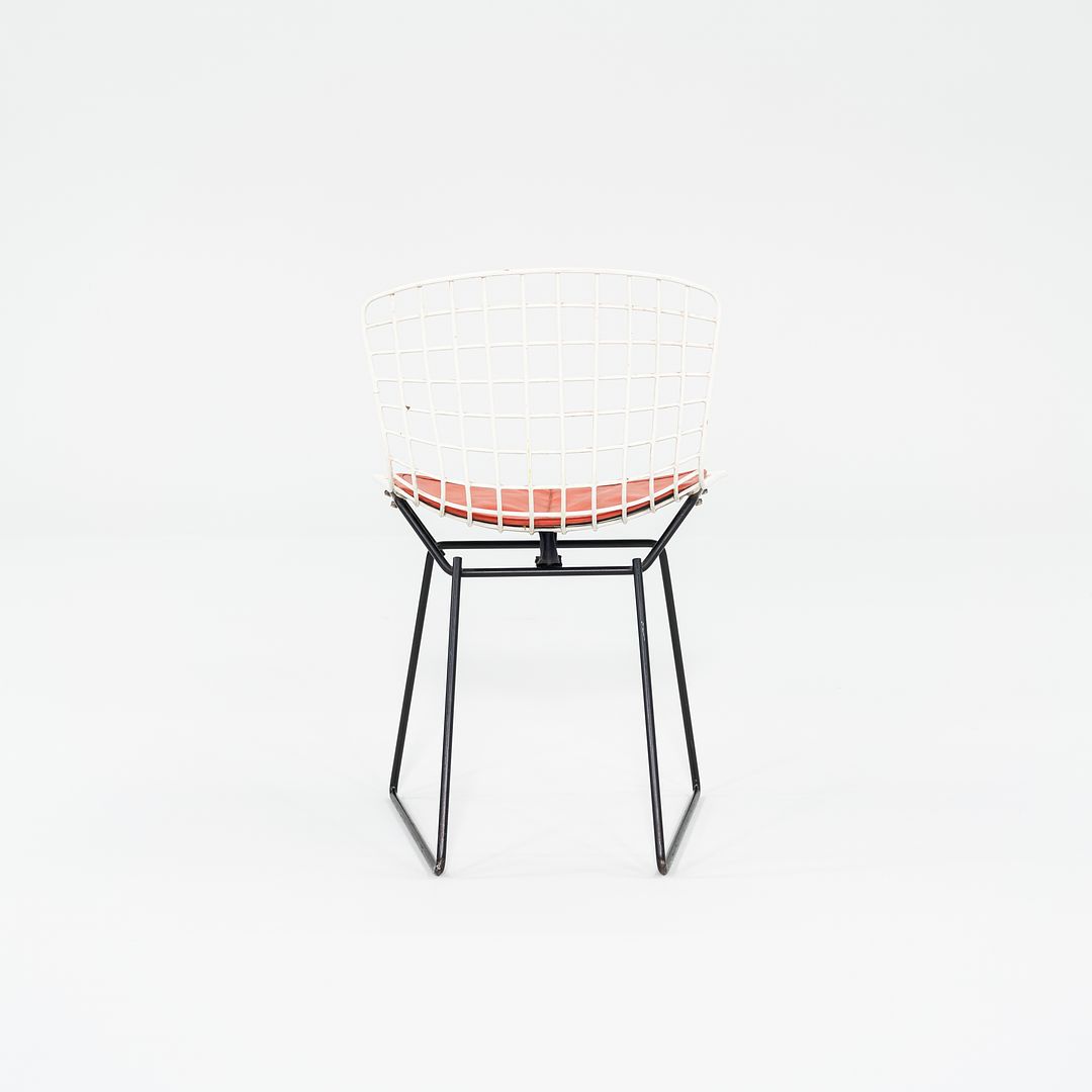 1950s Set of Four Harry Bertoia for Knoll Child Size Side Chair in White & Black No. 425-N