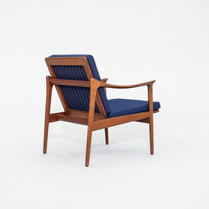 1960s Model 563 Lounge Chair by Frederik Kayser for Vatne Mobler Teak, Foam, Fabric