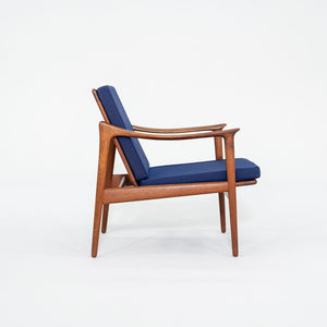 1960s Model 563 Lounge Chair by Frederik Kayser for Vatne Mobler Teak, Foam, Fabric