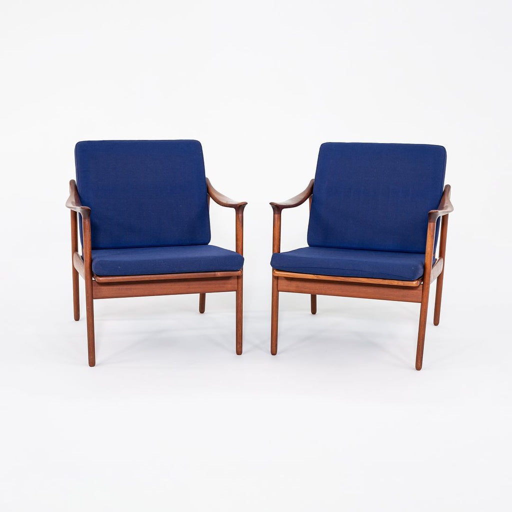 1960s Model 563 Lounge Chair by Frederik Kayser for Vatne Mobler Teak, Foam, Fabric