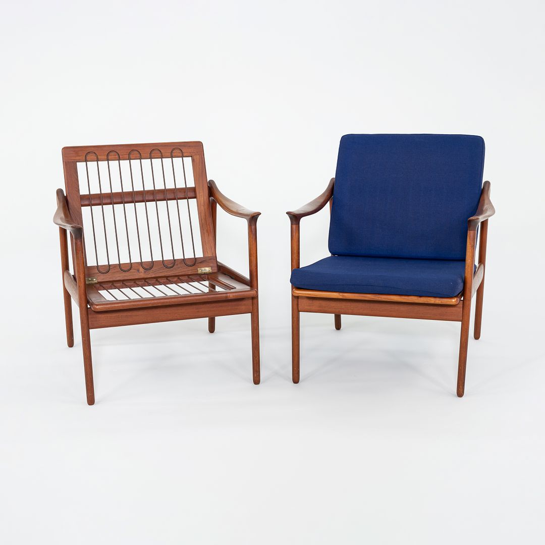 1960s Model 563 Lounge Chair by Frederik Kayser for Vatne Mobler Teak, Foam, Fabric