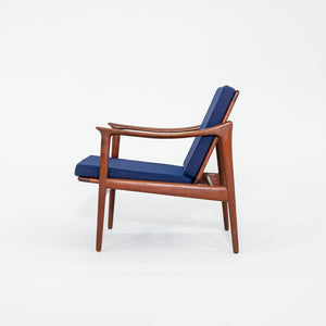 1960s Model 563 Lounge Chair by Frederik Kayser for Vatne Mobler Teak, Foam, Fabric