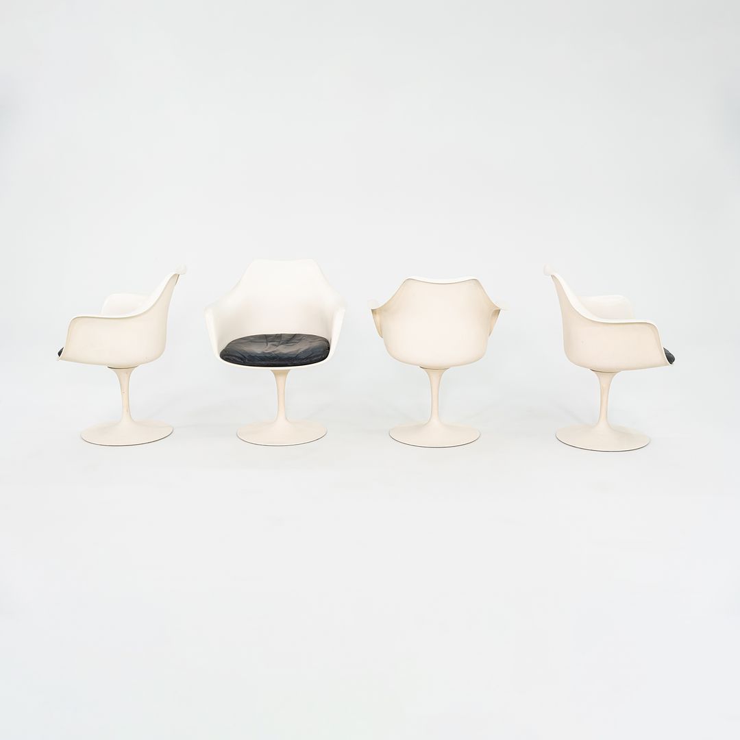 1960s Saarinen Pedestal Tulip Armchair, Model 150 US by Eero Saarinen for Knoll Aluminum, Fiberglass, Powdercoat, Fabric