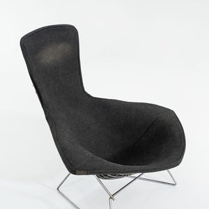 1961 423LU Bertoia Bird Chair
424YU Bertoia Bird Ottoman by Harry Bertoia for Knoll Steel, Rubber, Padding, Fabric