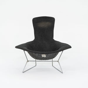 1961 423LU Bertoia Bird Chair
424YU Bertoia Bird Ottoman by Harry Bertoia for Knoll Steel, Rubber, Padding, Fabric