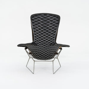 1961 423LU Bertoia Bird Chair
424YU Bertoia Bird Ottoman by Harry Bertoia for Knoll Steel, Rubber, Padding, Fabric