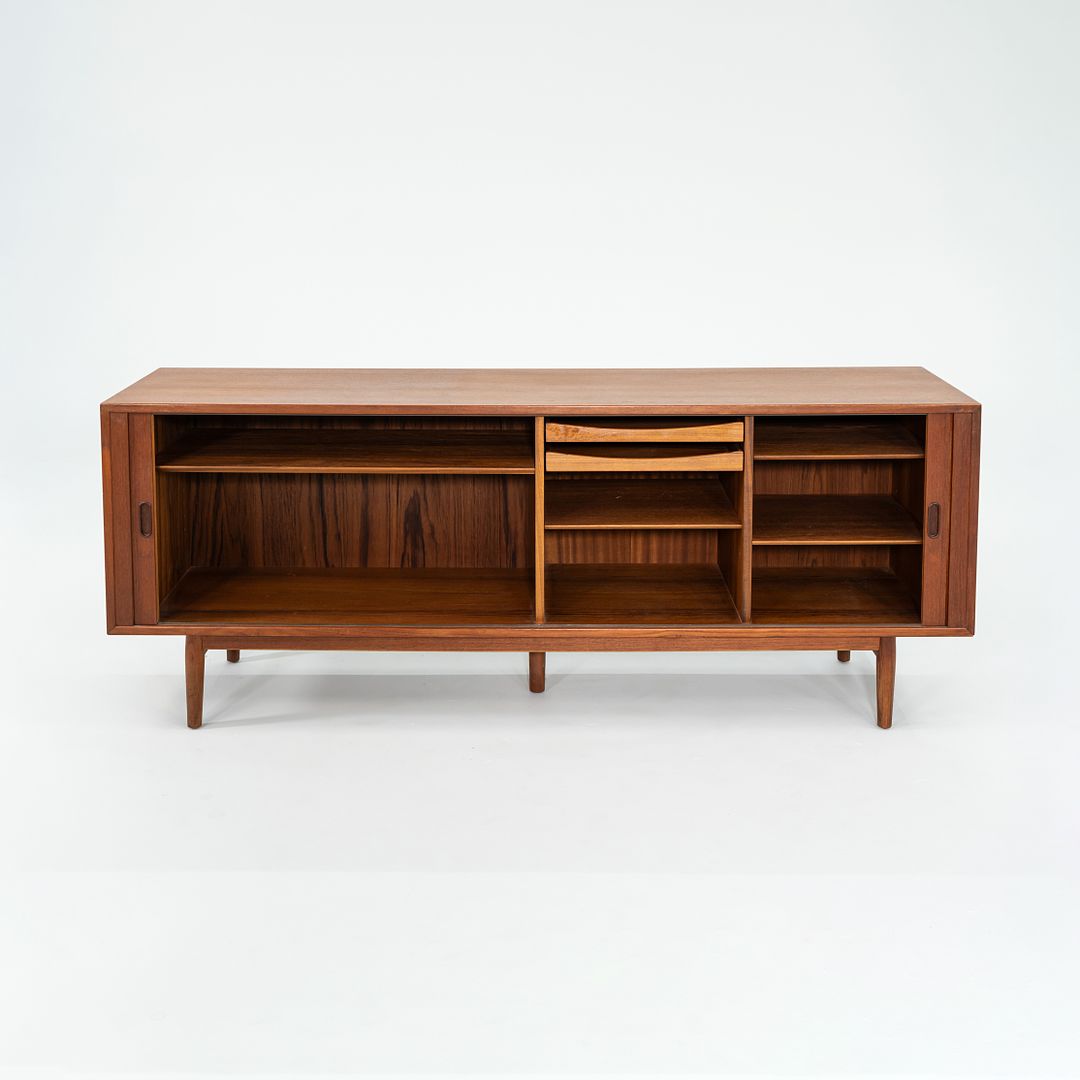 1960S Model-37 Tambour-Door Teak Credenza Cabinet By Arne Vodder For Sibast Mobler Teak