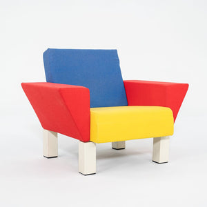 1990s Westside Lounge Chair by Ettore Sottsass for Knoll Studio in Multi-Color Fabric