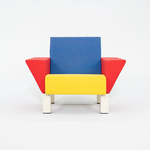 1990s Westside Lounge Chair by Ettore Sottsass for Knoll Studio in Multi-Color Fabric