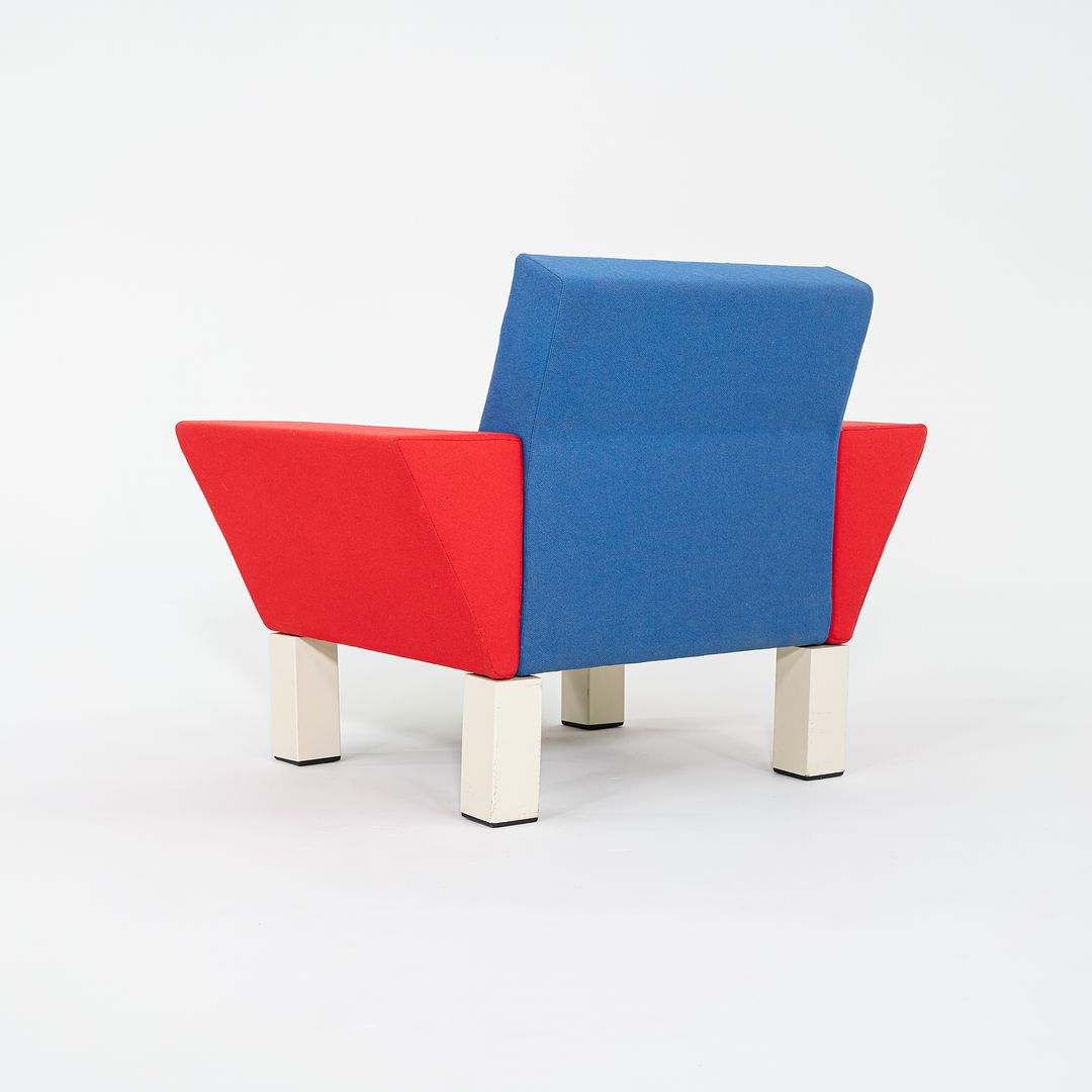 1990s Westside Lounge Chair by Ettore Sottsass for Knoll Studio in Multi-Color Fabric