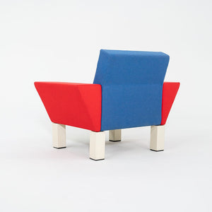 1990s Westside Lounge Chair by Ettore Sottsass for Knoll Studio in Multi-Color Fabric