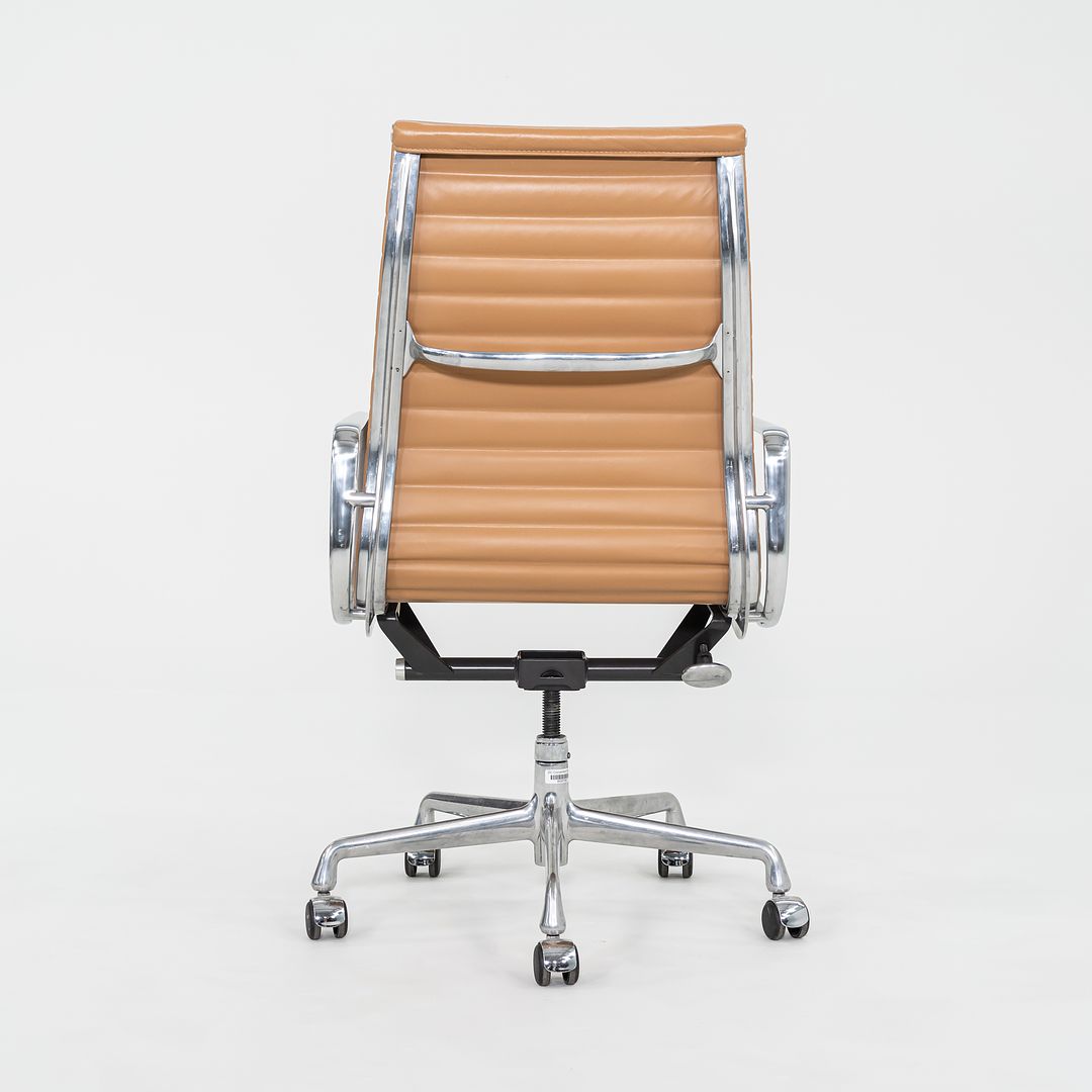 C. 2005 Herman Miller Eames Aluminum Group Executive Desk Chair in Tan Leather 2x Available