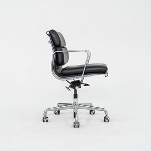 SOLD 2017 Soft Pad Management Chair, EA435 by Ray and Charles Eames for Herman Miller in Black Leather with Pneumatic 4x Available