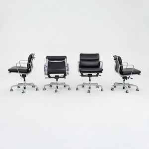 SOLD 2017 Soft Pad Management Chair, EA435 by Ray and Charles Eames for Herman Miller in Black Leather with Pneumatic 4x Available