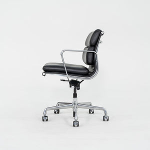 SOLD 2017 Soft Pad Management Chair, EA435 by Ray and Charles Eames for Herman Miller in Black Leather with Pneumatic 4x Available