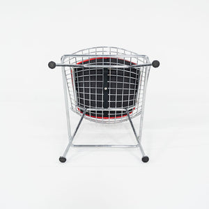 2010s Bertoia Counter Stool 426C by Harry Bertoia for Knoll in Chrome with Red Seat Pads 1x Available