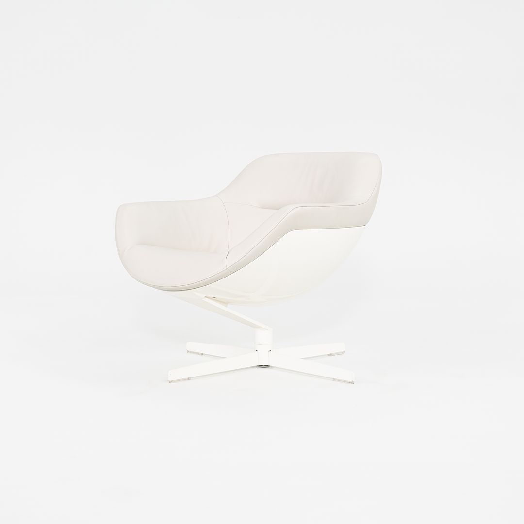 2015 Pair of Auckland 277 Lounge Chairs by Jean-Marie Massaud for Cassina in White Leather