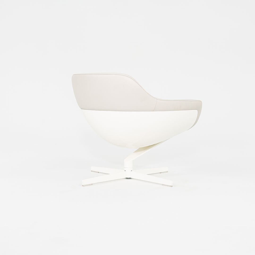 2015 Pair of Auckland 277 Lounge Chairs by Jean-Marie Massaud for Cassina in White Leather